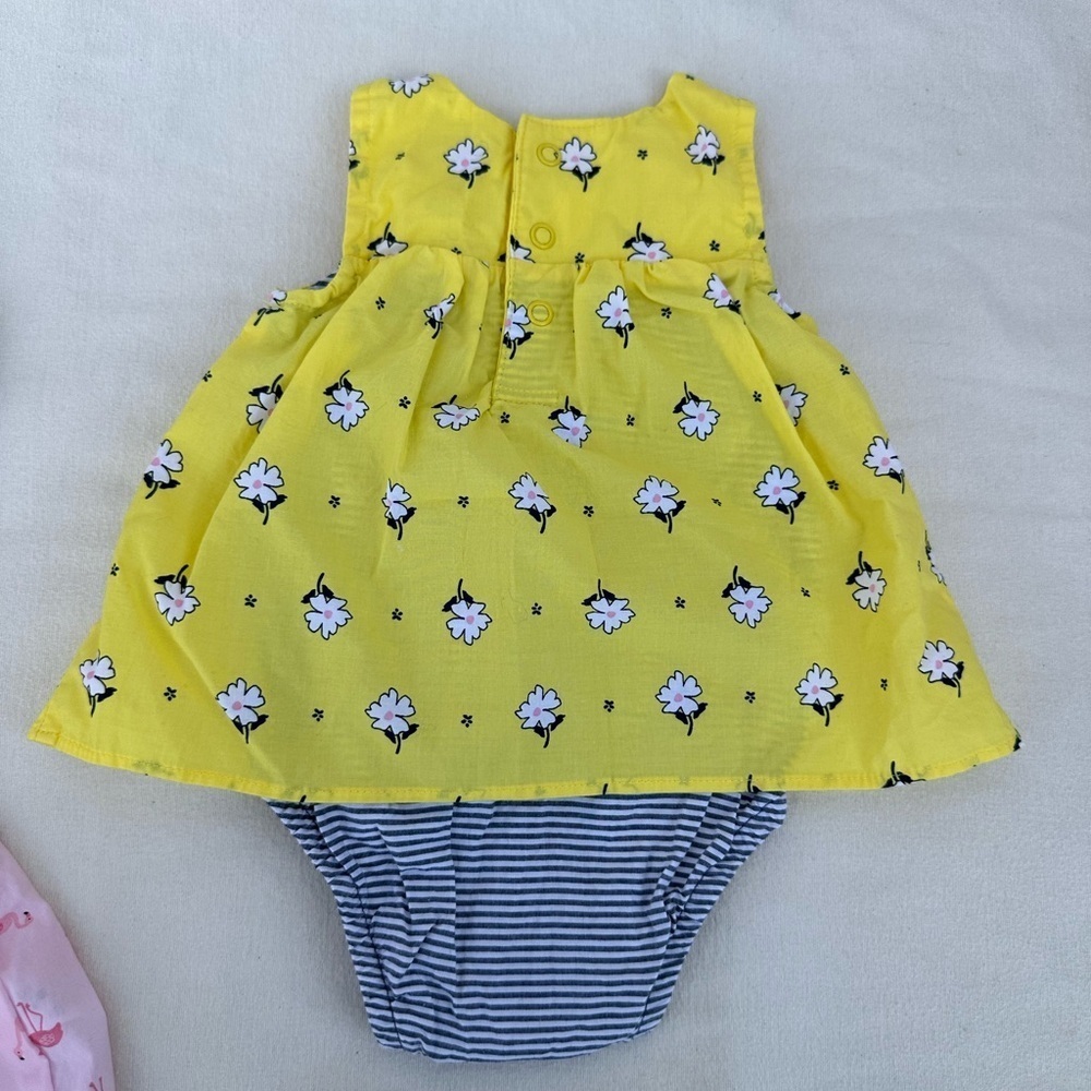 Carter's Pink and Yellow Diaper Covers Accessories Lot of 2 #A1 - Picture 6 of 8